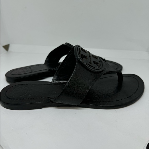 Tory Burch Black Leather Sandals - Picture 7 of 13